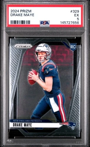 2024 PANINI PRIZM #329 DRAKE MAYE ROOKIE RC PSA 5