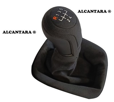 FÜR GOLF 3 VENTO POLO 6N  SCHALTSACK SCHALTKNAUF 12mm ALCANTARA  5G SCHWARZ D4