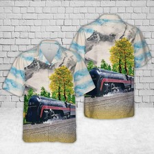 NW Class J 611 Steam Locomotive Hawaiian Shirt