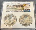 2021 ASE Transitional 2 Silver Eagles Set T1 & T2 MS 69 Final/First 400 Boxes