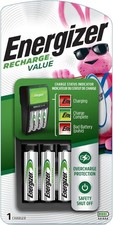 Energizer Rechargeable AA and AAA Battery Charger with 4 AA NiMH Batteries