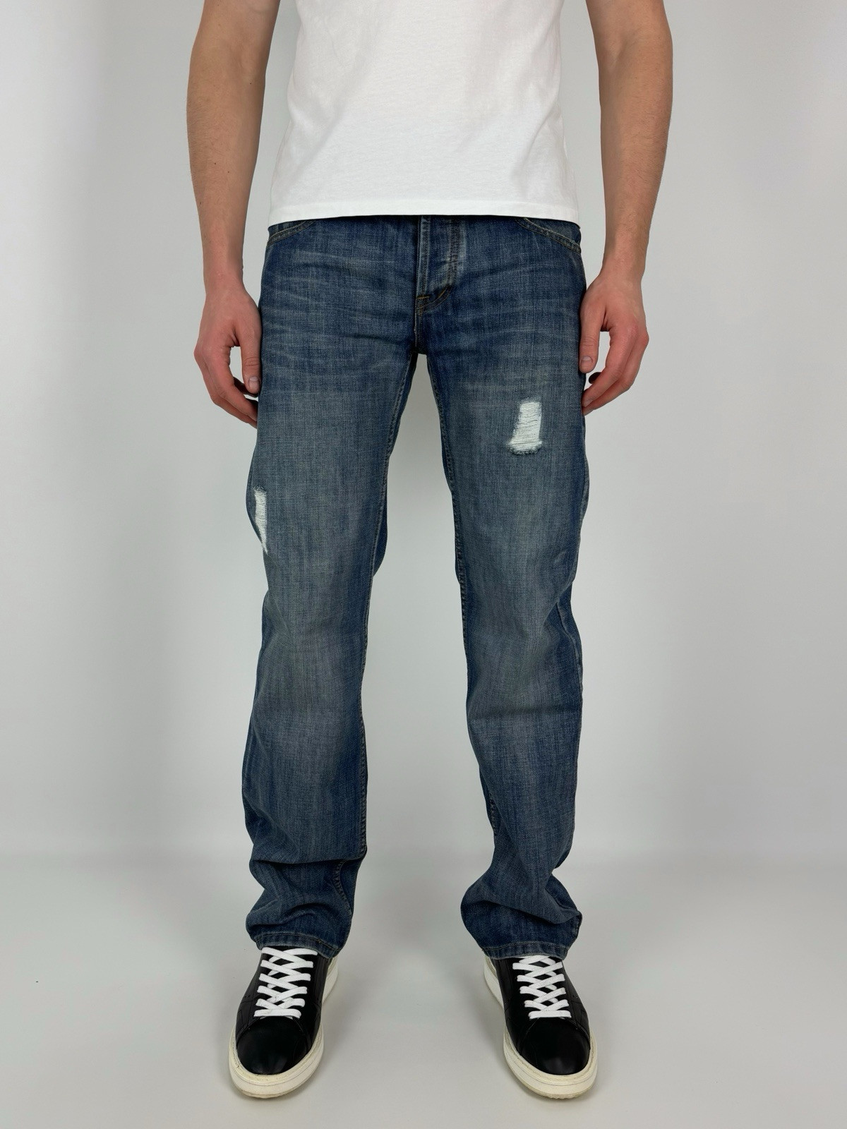 Y2K Vintage Diesel Cardiel Ripped Blue Jeans Made in Italy | eBay