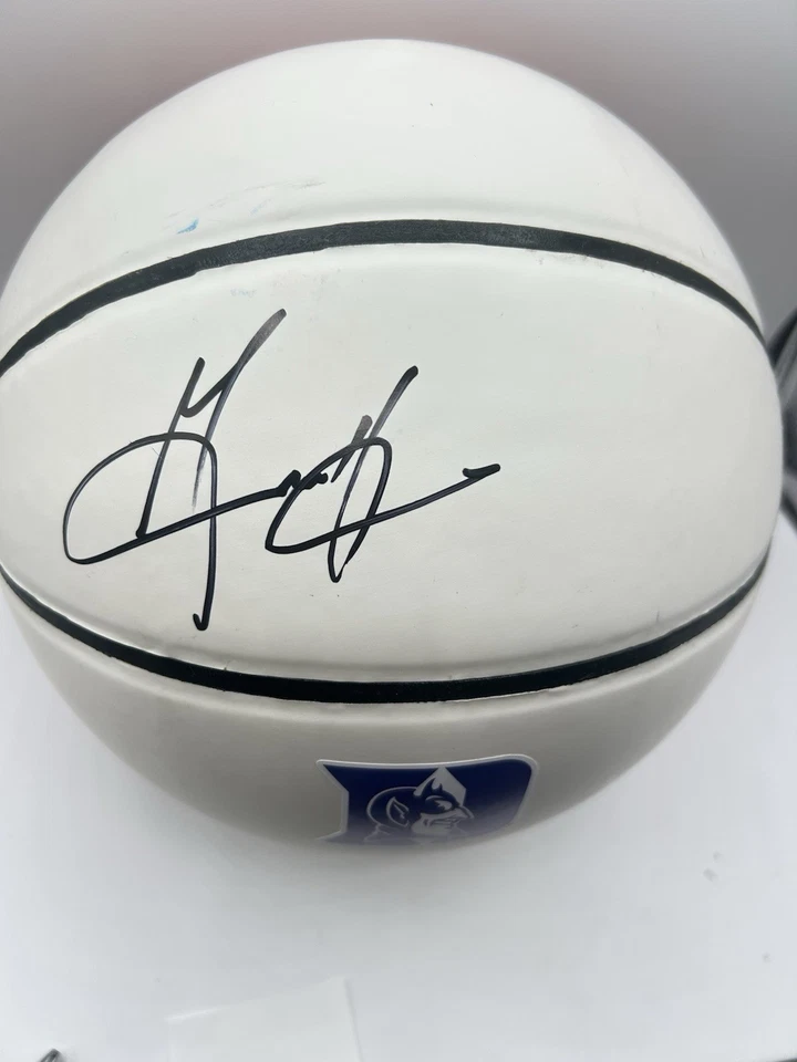 Baloncesto firmado por Grant Hill Duke Blue Devils panel blanco autografiado certificado de autenticidad JSA Foto 2 de 4
