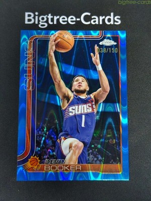 2025-26 Topps Chrome Devin Booker Blue Raywave 38/150 Suns