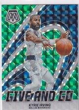 2023-24 Panini Mosaic - Give and Go Kyrie Irving #8 Green Mosaic Prizm Mavericks
