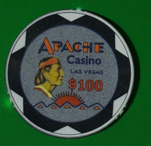 APACHE CASINO IN BINION'S LAS VEGAS $100 TRIBUTE CHIP