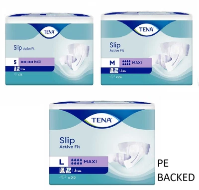 Tena Slip Active Fit Maxi, muestras y estuches pañales para adultos, S, M, L con respaldo de PE - Imagen 1 de 3