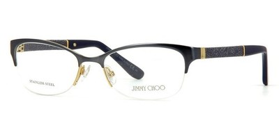 JIMMY CHOO Brille 106 F79 Blau Gold Brille Optical Glasses GESTELL 52-17-135
