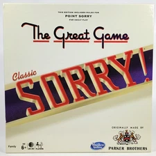 Classic Sorry! The Great Game - Parker Bros Retro Hasbro Edition - NEW