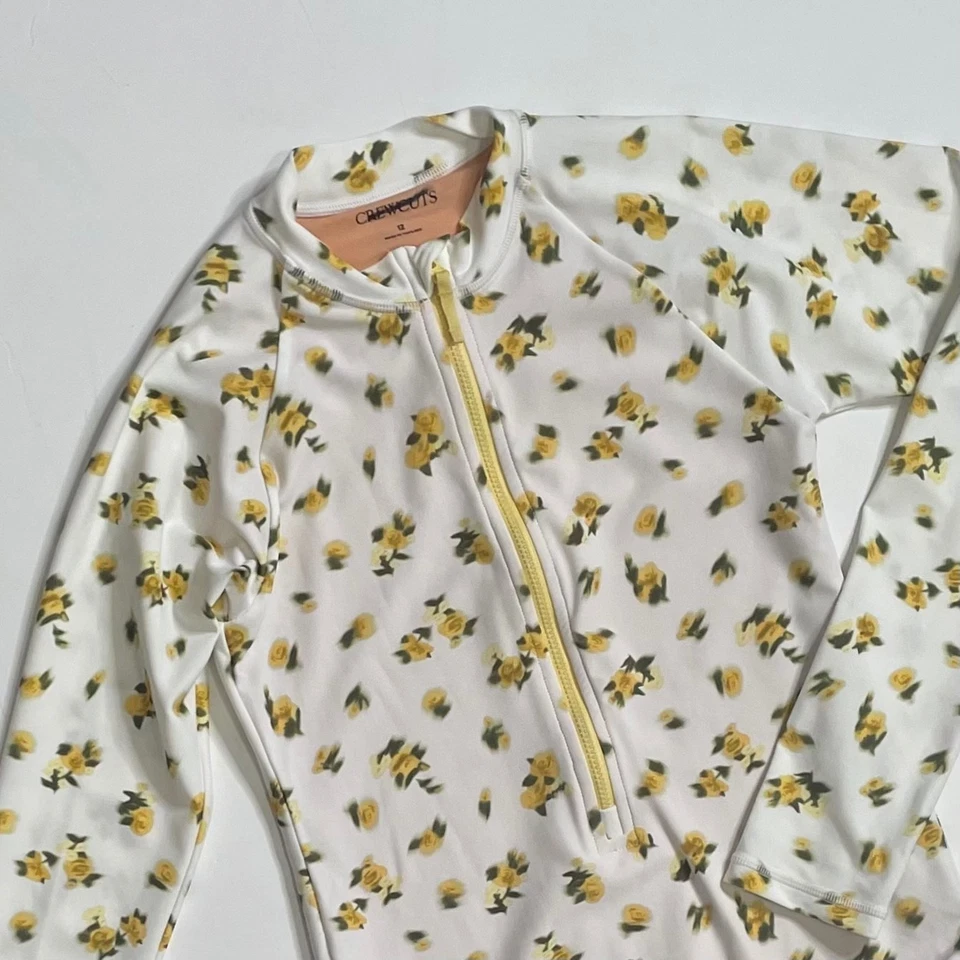 ¡¡NUEVO!! Girl’s J. Traje de baño de una pieza floral CREW Crewcuts cremallera protector contra erupciones 12 Foto 3 de 4