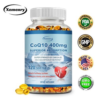 CoQ10 400 Mg   Ubichinon, Coenzym Mit Hoher Absorption, Herzgesundheit
