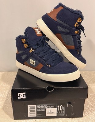 DC Spartan High WC WNT Navy Canvas Shoes Men's US Size 10 D {fits like 9} w/Box