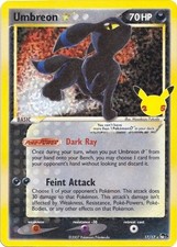 Umbreon Gold Star - 17/17 - Pokemon Celebrations Classic Collection Rare Card NM