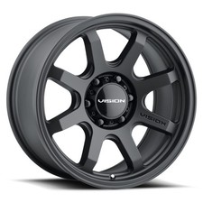 17 Vision 351 Flow  Satin Black 17x8.5 Wheel 6x5.5 6x139.7 -10mm Rim