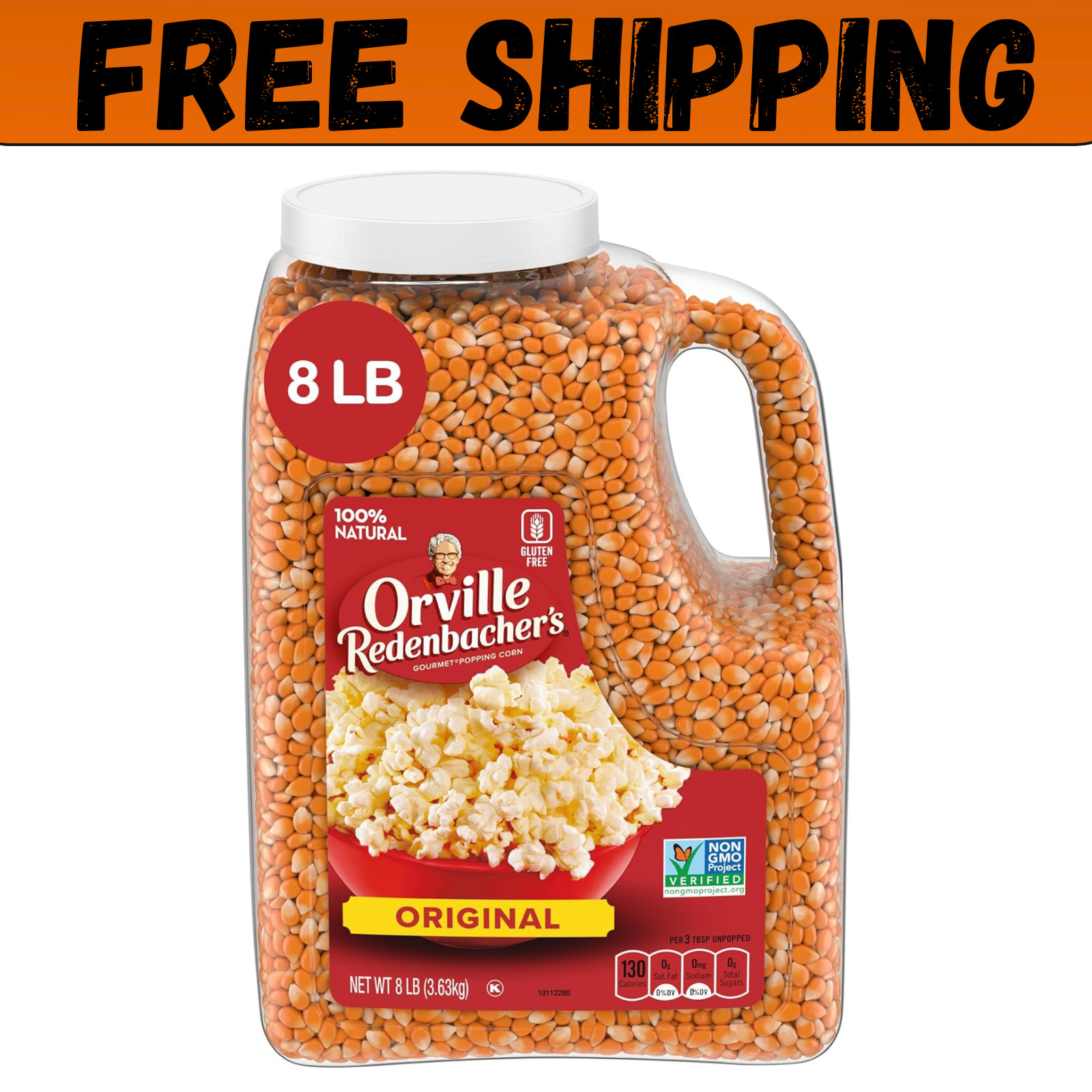 Orville Redenbacher'S Gourmet Popcorn Kernels, Original Yellow, 8 Lb