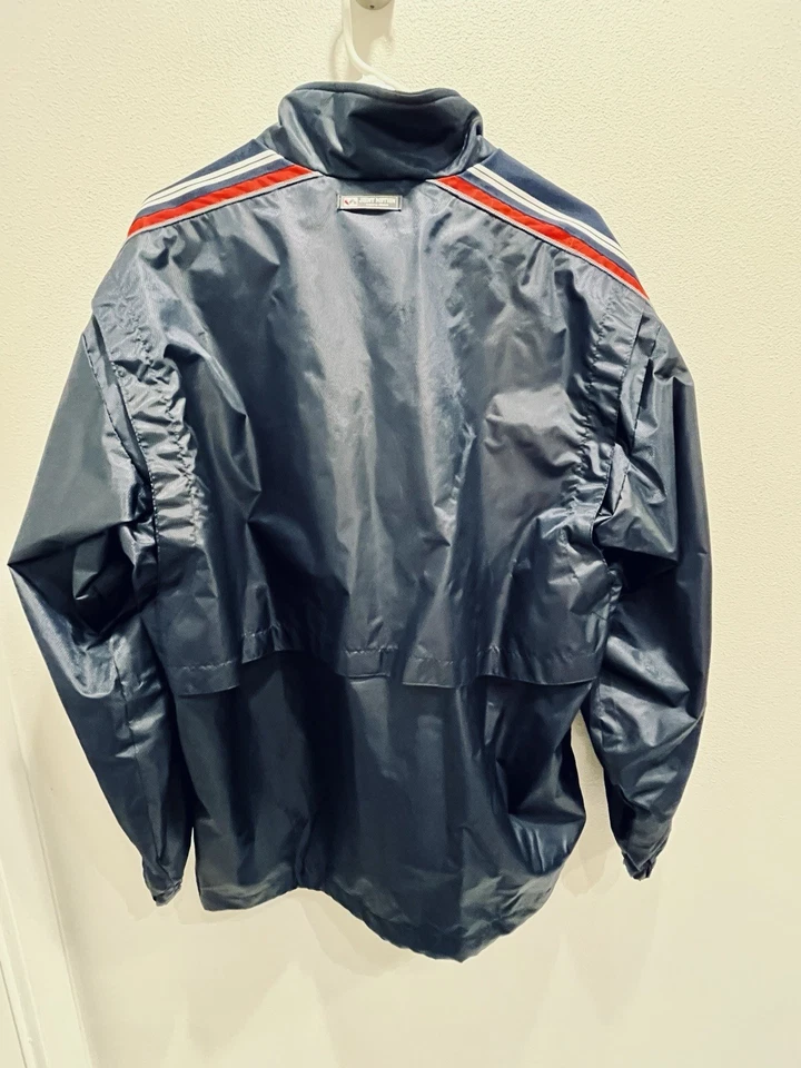 Talla M - Chaqueta de Entrenador Vintage Equipo Mizuno EE. UU. Voleibol Azul Cremallera Foto 2 de 4