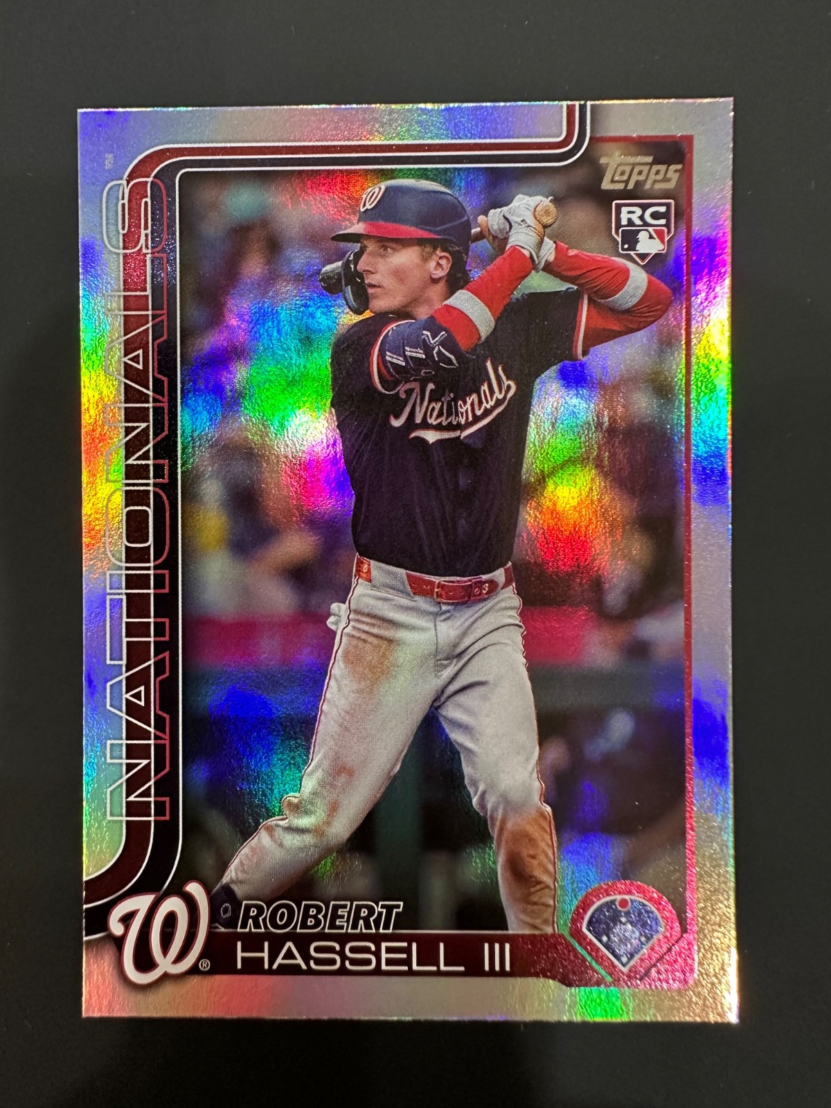 Robert Hassell III 2025 Topps Update #US109 Nationals Rainbow Foil Rookie