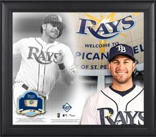 Evan Longoria TB Rays Framed 15x17 Mosaic Collage w/GU Baseball