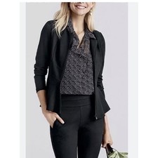 Cabi 5850 Crisscross Blazer Black Zipper Front XL