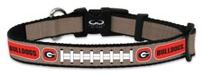 Georgia Bulldogs Pet Collar Reflective Football Size Toy CO