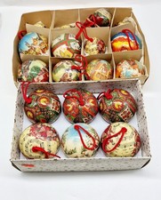 18 x nostalgischen Decoupage-Weihnachtskugeln...