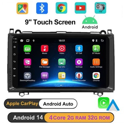 9'' CarPlay für Mercedes-Benz Sprinter W906 B906 Autoradio GPS Navi EQ+BT 4Kern