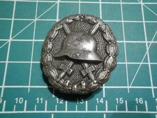 WW1 GERMAN (original) BLACK WOUND BADGE "DRGM" MARKED