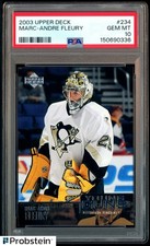 2003-04 Upper Deck Hockey Young Guns #234 Marc-Andre Fleury RC Rookie PSA 10