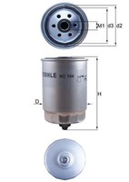 Kraftstofffilter Knecht KC 104 FÜR Volvo