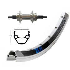 Hinterrad 36 Loch Vollachse mit Mutter 26x1.75 WINORA ZX 19 135 MM 6/7V (559-19)