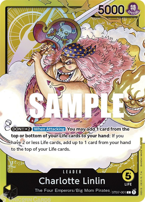 ST07-001 Charlotte Linlin : Leader Foil One Piece TCG Card : ST07: Starter Deck: