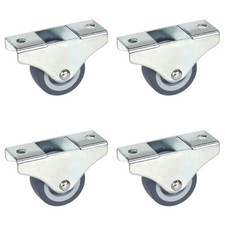 Dörner + Helmer Set di 4 ruote fisse per mobili, 38 mm x 18 mm, portata 13 n3WC