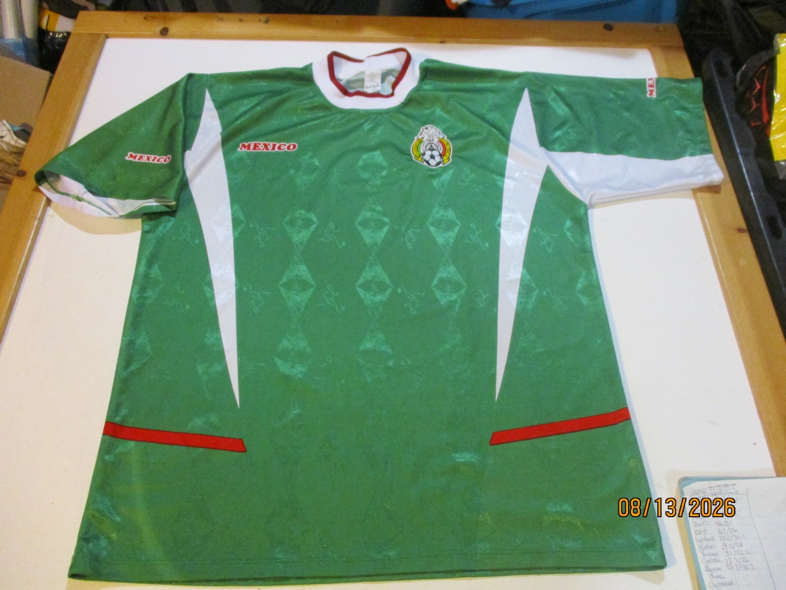 MEXICO NATIONAL FOOTBALL TEAM SEWN LOGO VINTAGE PAUL SPORT SOCCER JERSEY XL RARE
