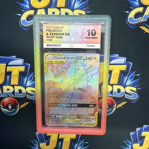 Pikachu & Zekrom-GX graded ACE 10 for sale on eBay