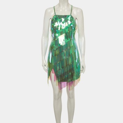 The Attico Green Crepe Sequin Strappy Mini Dress S | eBay The Attico Green Crepe Sequin Strappy Mini Dress S | eBay