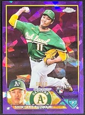2023 Topps Chrome Sapphire Shintaro Fujinami Purple Refractor #/10 A's