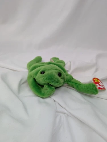 Vtg. Ty Beanie Baby-Legs the Frog-Style 4020-org tags-DOB 4/25/1993