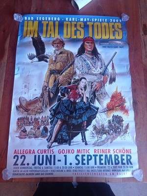 Karl May Spiele Bad Segeberg 2002 Plakat Poster selten Winnetou 84 x 59