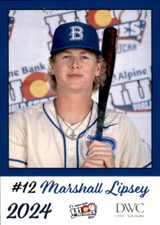2024 Blinn Buccaneers Juco Cards 20 Marshall Lipsey Longview Texas Baseball Card