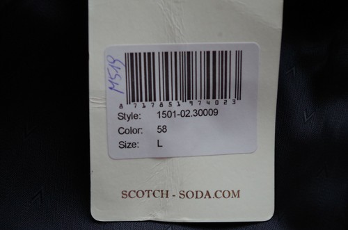 SCOTCH&SODA sz L / 50 BLAZER SUIT JACKET PARTY BLACK EVENING 6 BUTTONS SHINY NEW - Picture 8 of 9