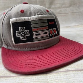NINTENDO NES Controller Snapback Hat Youth Cap Retro Classic Official Gray & Red