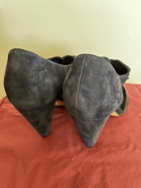 Туфли-лодочки Vaneli темно-синие замшевые лакированная кожа отделка кожаная подошва Vero Cuoio 6,5 M - Изображение 3 из 4