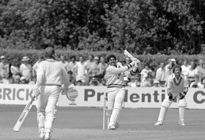 India Cricket Great, Test Captain Kapil Dev No 37 OLD LARGE PHOTO