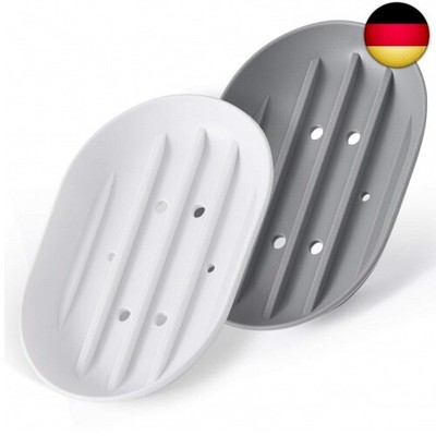 Bathroom Soap Dishes Dish Holder Stand Saver Tray Case for Shower-Silicone