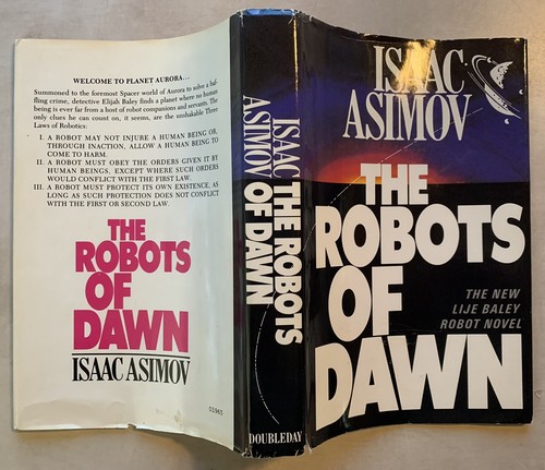 THE ROBOTS OF DAWN BY ISAAC ASIMOV 1983 DOUBLEDAY HCDJ BOOK CLUB EDITION - Picture 8 of 9
