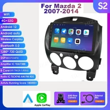 For Mazda 2 2007-2014 Android12 8Core 9" GPS Car Stereo Radio PIP BT DSP CarPlay