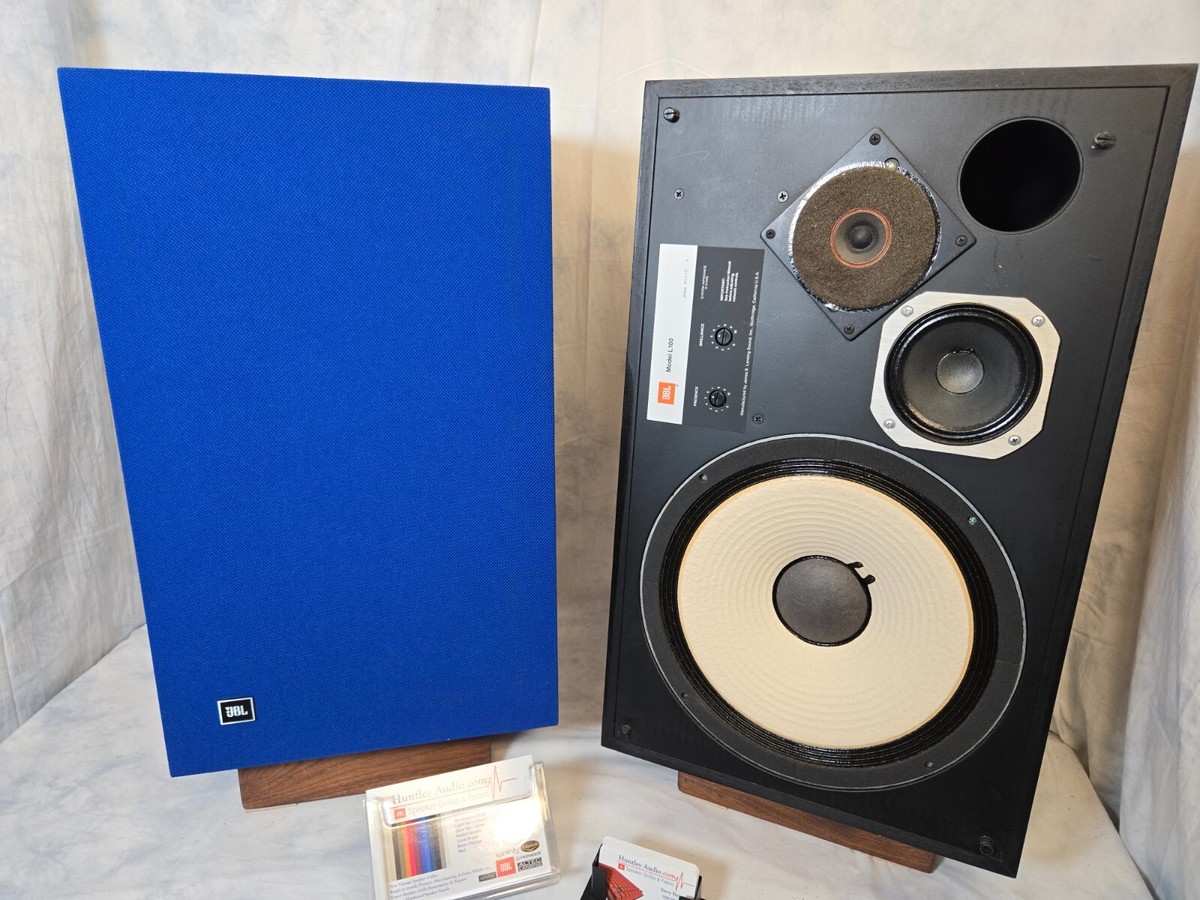 Two New JBL L100 Century One Piece Grilles - Metal JBL