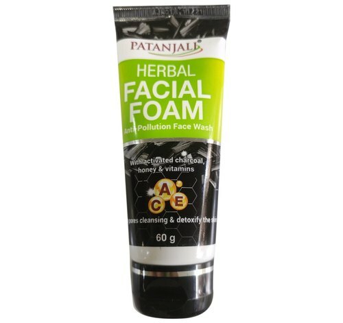 Patanjali Herbal Facial Foam Anti Pollution Face Wash Charcoal Honey 60g Ebay