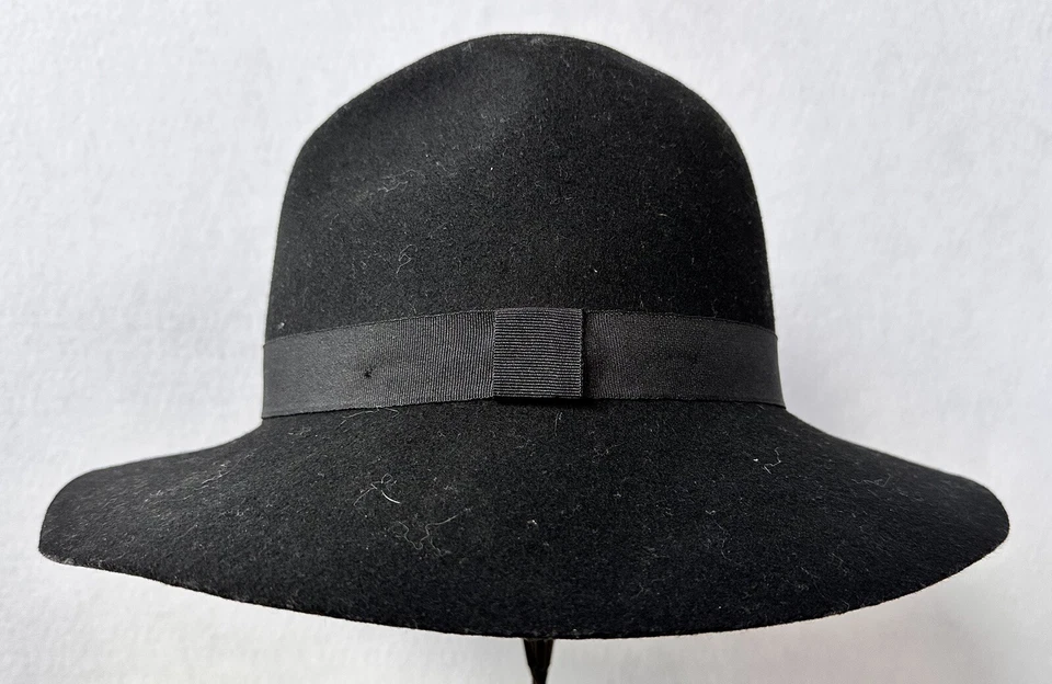 Sombrero de lana David Young Fedora negro talla única para mujer Foto 2 de 4