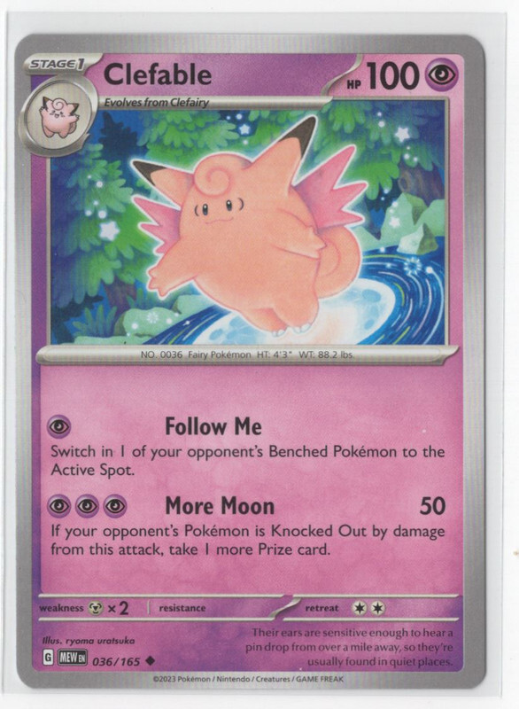 Pokemon Scarlet & Violet 151 - 036/165 Clefable